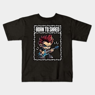 Chibi Metal Guitarist: Born to Shred | Powerful Rock Kids T-Shirt